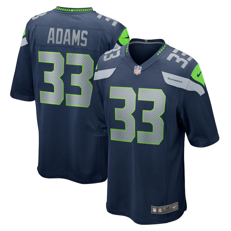 Men Seattle Seahawks 33 Jamal Adams Nike College Navy Game Team NFL Jersey